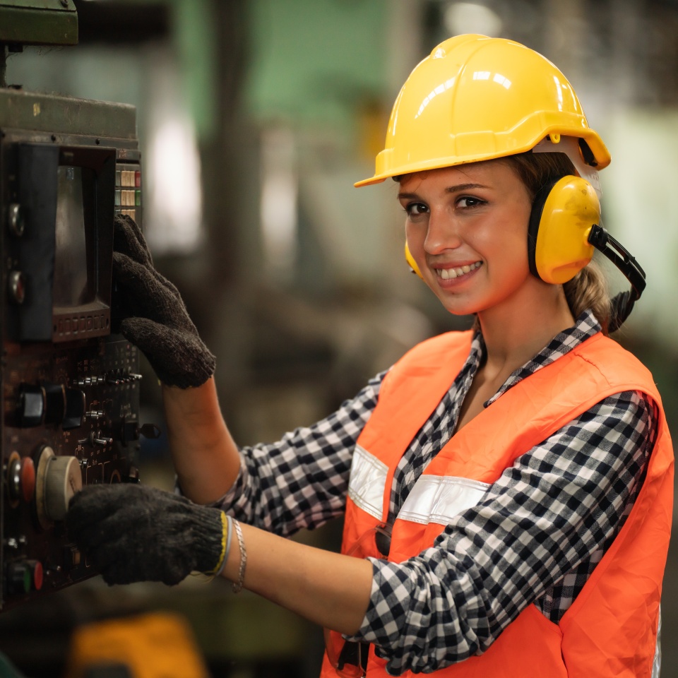 Women technician maintance system manual worker. inspector man in factory industry safety service workshop solution. teamwork engineer expertise innovate.