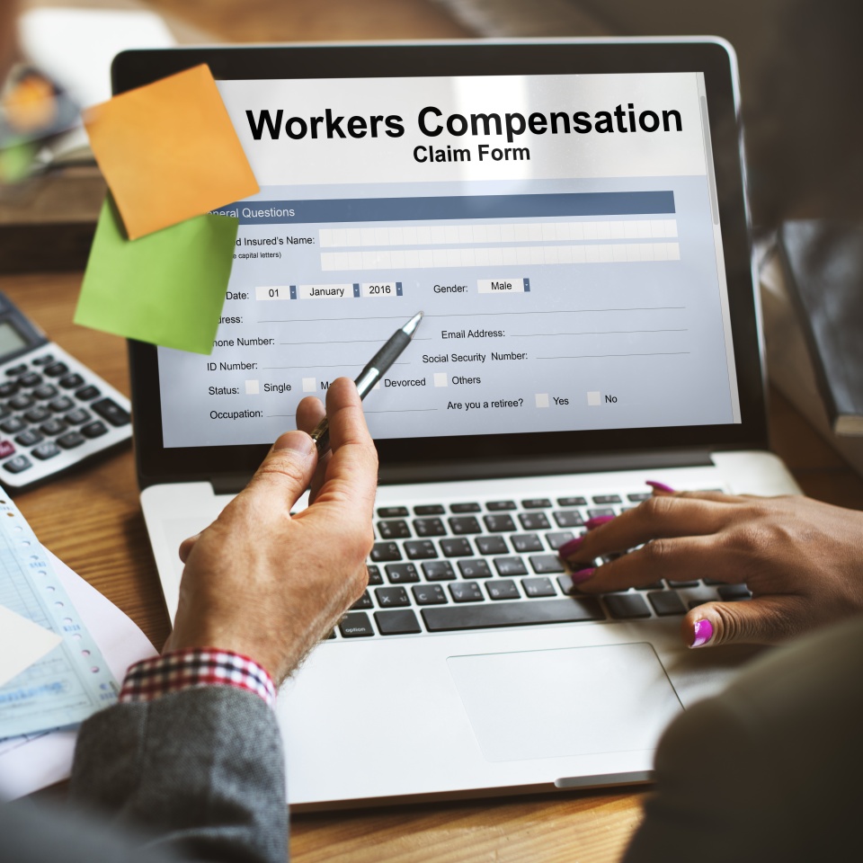 Workers Compensation Claim Form Insurance Concept